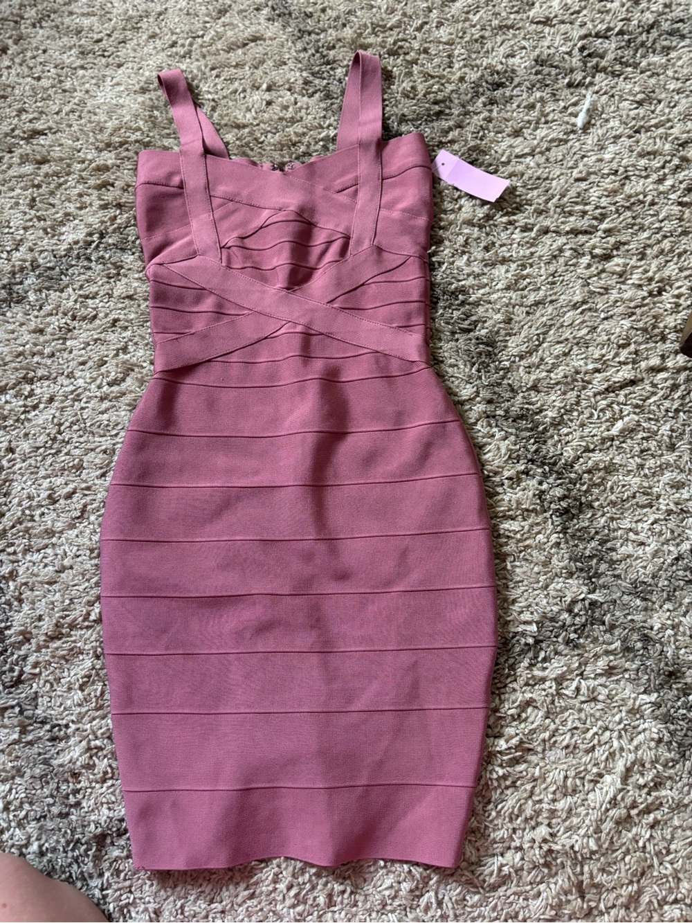 BCBG Max Azria Rose Pink Bandage Dress Size S RN 80742 Style HO16G783 Bodycon